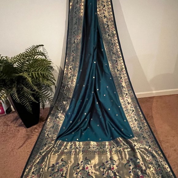 Paithani silk saree | Wedding saree | Party saree | - Picture 2 of 12